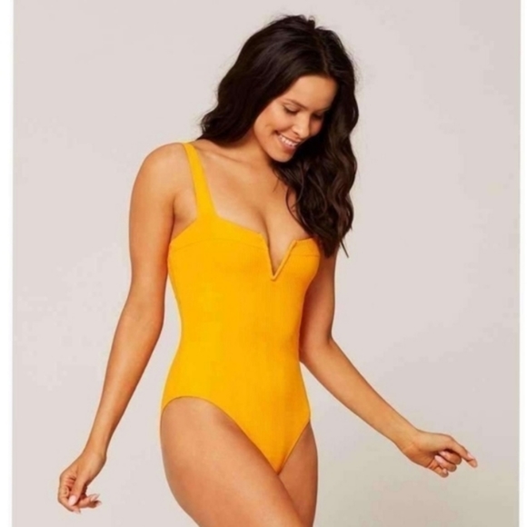 L*Space Cha Chacha One Piece Swimsuit Yellow Mango - Picture 6 of 9